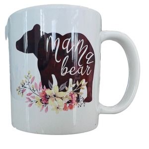 Gift for Mom! "Mama Bear" Coffee/Tea/Coco Mug - 11oz Ceramic, Double-Sided Print